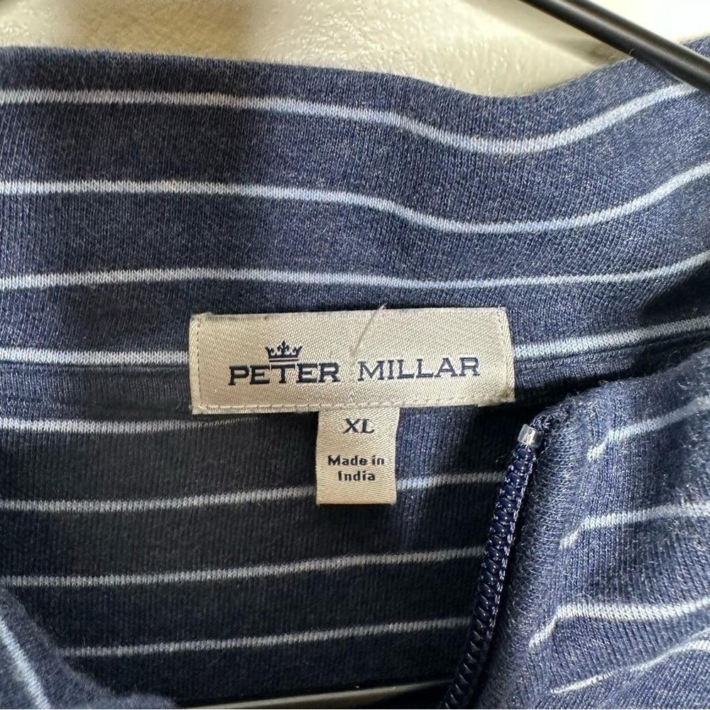 Peter Millar Classic Fit blue Stripe Pullover Mens XL - Picture 2 of 6